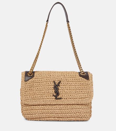 Niki Medium raffia shoulder bag - Saint Laurent - Modalova