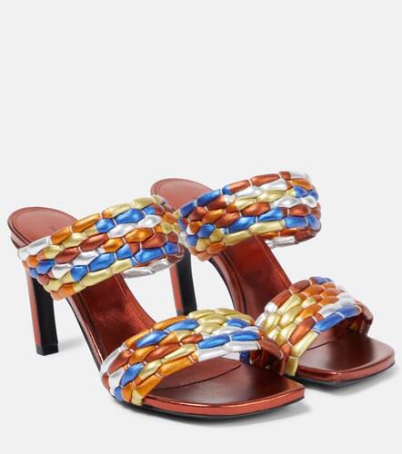 Printed leather mules - Dries Van Noten - Modalova