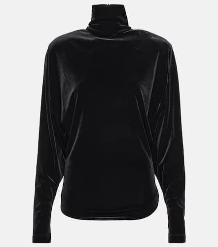 Velvet mockneck top - Alexandre Vauthier - Modalova