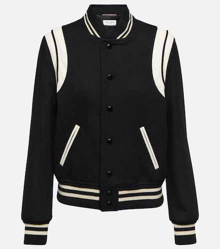 Collegejacke aus einem Wollgemisch - Saint Laurent - Modalova