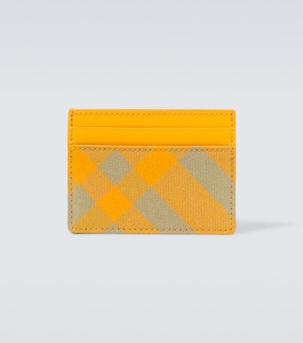 Checked leather card holder - Burberry - Modalova