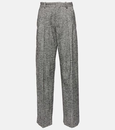 High-rise wool-blend wide-leg pants - Victoria Beckham - Modalova