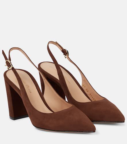 Suede slingback pumps - Gianvito Rossi - Modalova