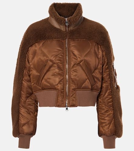 Chaqueta bomber de shearling acolchada - Blancha - Modalova