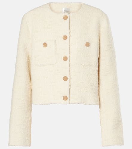 Cropped cotton and wool jacket - Frame - Modalova