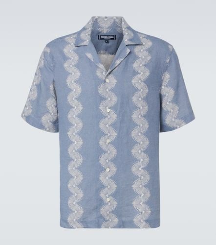 Roberto printed linen bowling shirt - Frescobol Carioca - Modalova