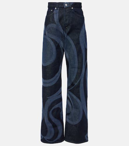 Printed straight jeans - Dries Van Noten - Modalova