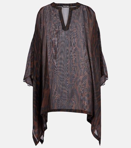 Caftán de algodón y seda estampado - Tom Ford - Modalova