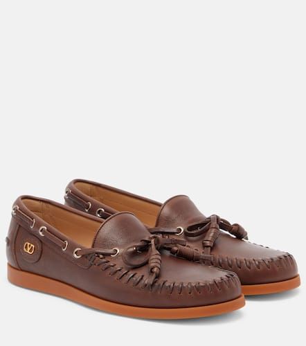 Palm Avenue leather boat shoes - Valentino Garavani - Modalova