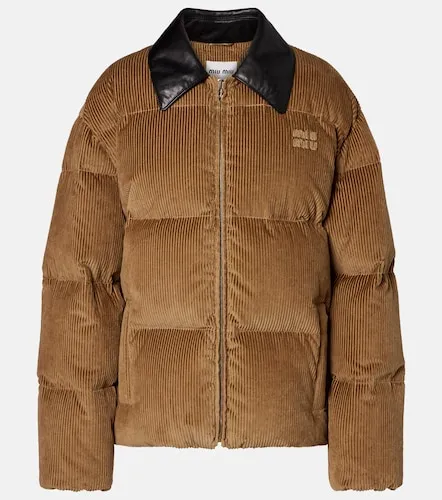 Miu Miu Cotton corduroy down jacket - Miu Miu - Modalova