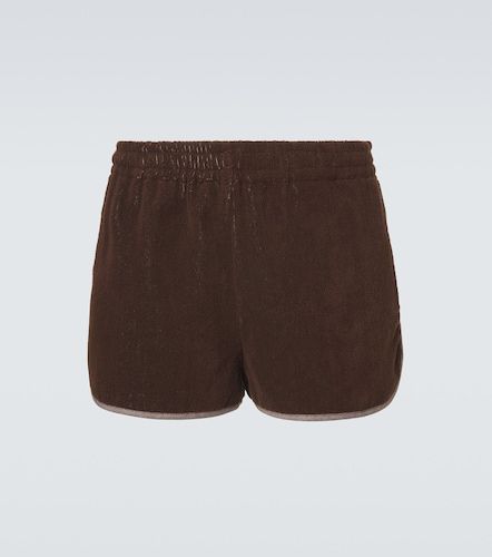 Shorts de rizo de algodón con logo - Versace - Modalova