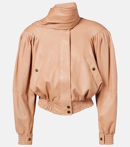 Chloé Giacca cropped in pelle con sciarpa - Chloe - Modalova