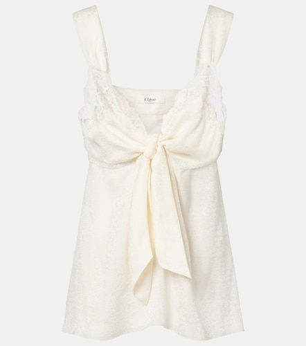 Chloé Top de seda con encaje - Chloe - Modalova