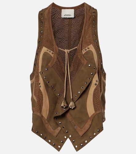 Kelby studded patchwork suede vest - Isabel Marant - Modalova