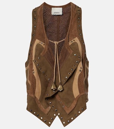 Kelby studded patchwork suede vest - Isabel Marant - Modalova