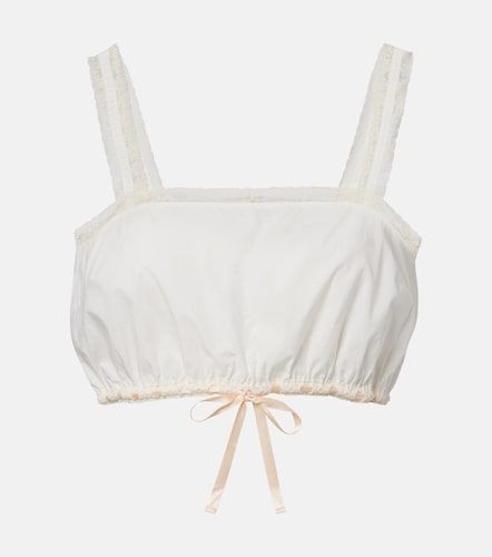 Crop top Alma in cotone con pizzo - Posse - Modalova