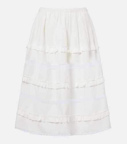 Prada Gonna midi in lino - Prada - Modalova