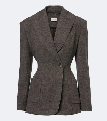 Double-breasted wool and cashmere-blend blazer - Magda Butrym - Modalova