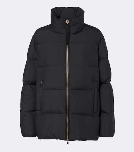 Moncler Daunenjacke mit Leder - Moncler - Modalova