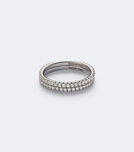 Midi 18kt white gold tech ring jackets with diamonds - Suzanne Kalan - Modalova