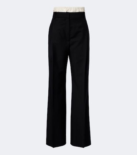 Layered wool and mohair wide-leg pants - Rohe - Modalova