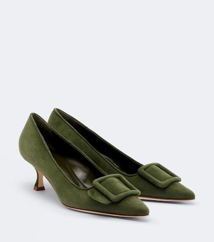 Manolo Blahnik Maysale suede pumps - Manolo Blahnik - Modalova