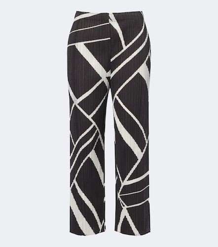 Fold Line pleated printed wide-leg pants - Pleats Please Issey Miyake - Modalova