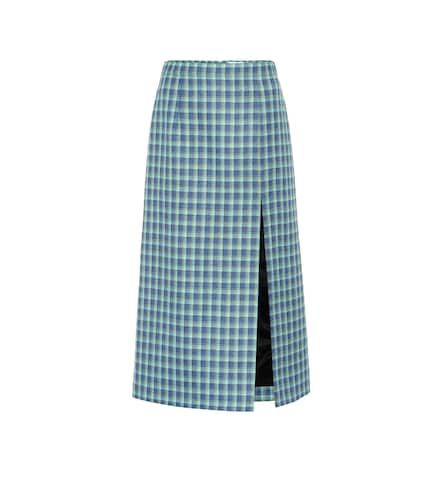 Checked wool pencil skirt - Balenciaga - Modalova