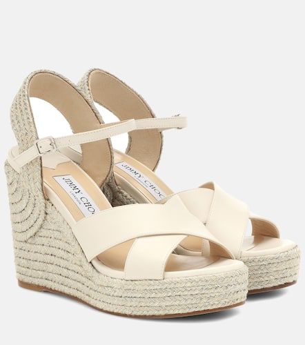 Dellena 100 leather-trimmed espadrilles - Jimmy Choo - Modalova