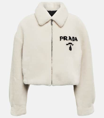 Prada Logo shearling jacket - Prada - Modalova