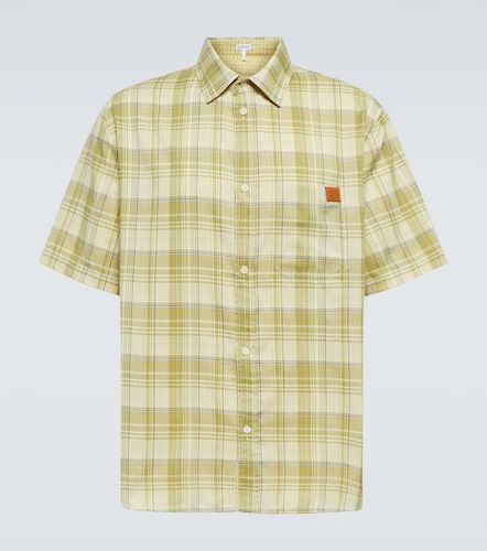 Loewe Camicia a quadri con pelle - Loewe - Modalova