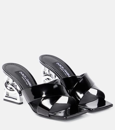 Logo leather high sandals - Dolce&Gabbana - Modalova