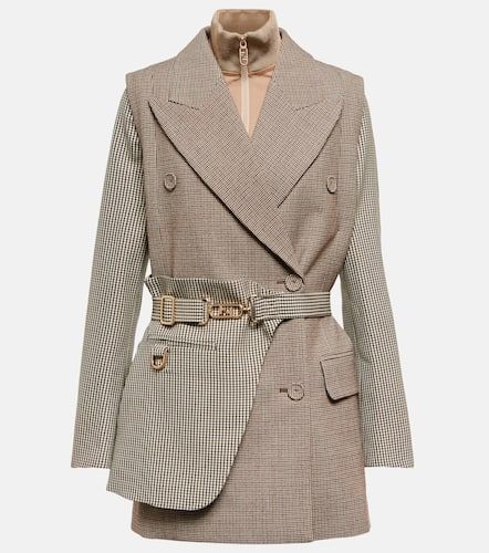 Fendi Houndstooth wool-blend jacket - Fendi - Modalova