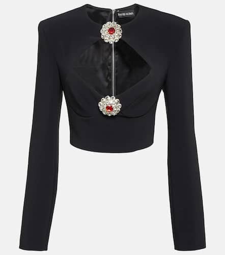 Crystal-embellished cutout top - David Koma - Modalova