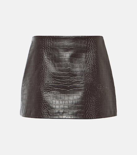 Mary croc-effect faux leather miniskirt - The Frankie Shop - Modalova