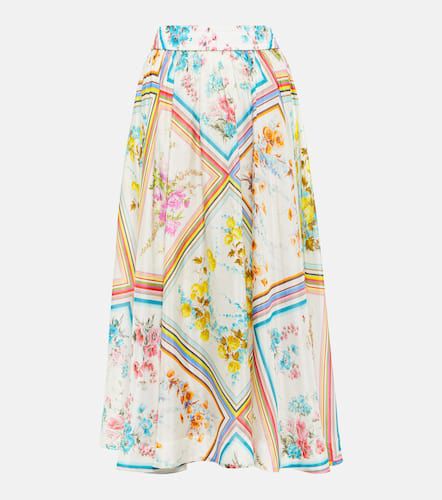 Halcyon floral silk midi skirt - Zimmermann - Modalova