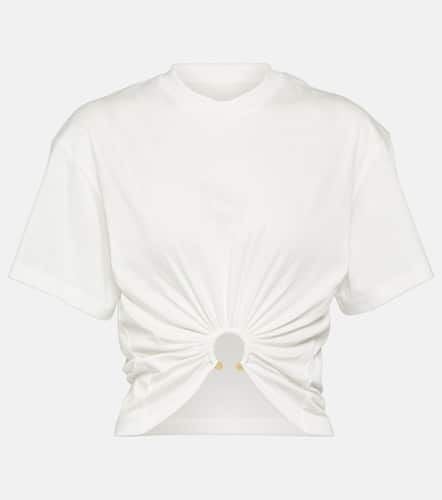 Embellished cotton jersey crop top - Rabanne - Modalova