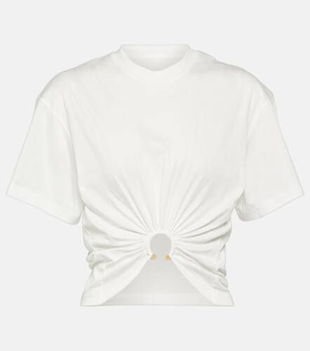 Embellished cotton jersey crop top - Rabanne - Modalova