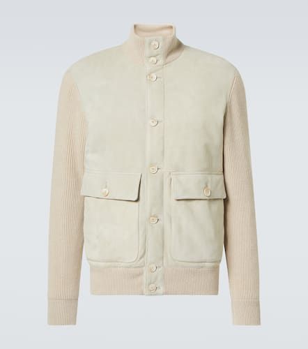 Single-breasted suede jacket - Brunello Cucinelli - Modalova