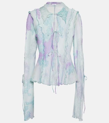 Top de chifón en mezcla de algodón y seda - Acne Studios - Modalova