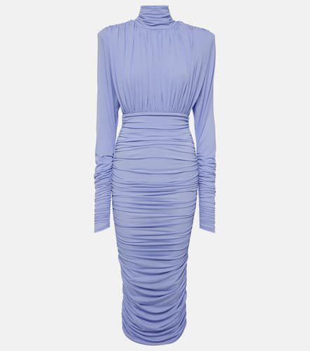 Ruched crÃªpe jersey midi dress - Alex Perry - Modalova