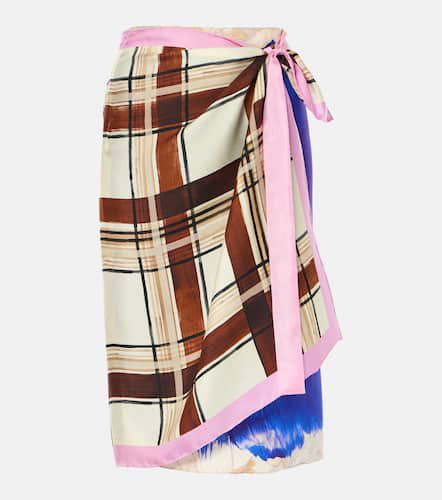 Printed silk wrap skirt - Dries Van Noten - Modalova