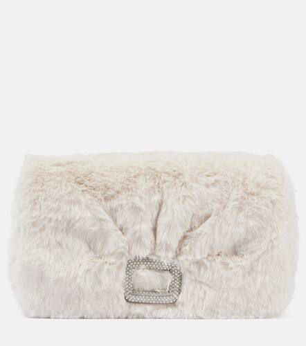 Viv Choc embellished faux shearling wallet - Roger Vivier - Modalova