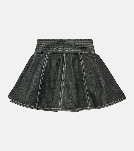 Alaïa Minifalda de denim con peplum - Alaia - Modalova