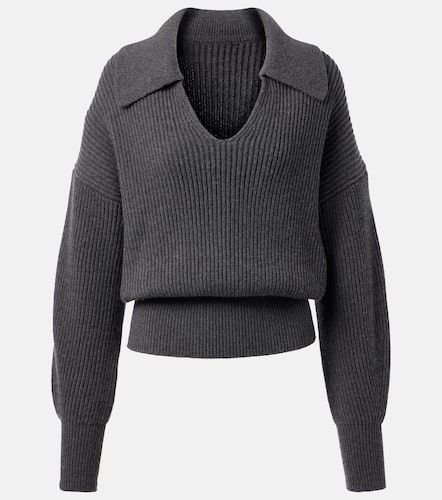 Ribbed-knit wool-blend polo sweater - Joseph - Modalova