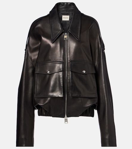 Owey oversized leather jacket - Khaite - Modalova