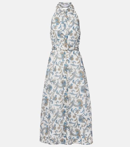 Vestido midi Mackey de ramio con paisley - Veronica Beard - Modalova