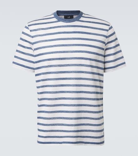 T-shirt in lino e cotone a righe - Dunhill - Modalova