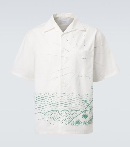 Camisa bowling de algodón estampada - Prada - Modalova
