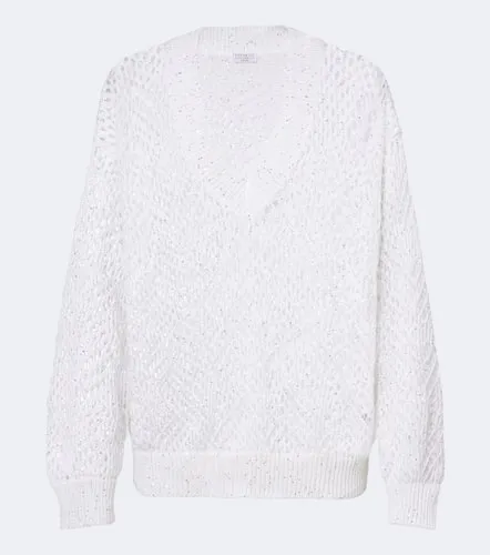 Jersey de lino con lentejuelas - Brunello Cucinelli - Modalova